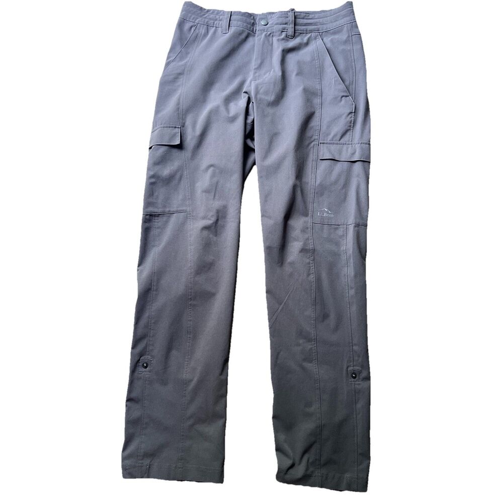 LL Bean Gray Mountainside Cargo Utility Outdoor Hiking Pants Women's Size 8